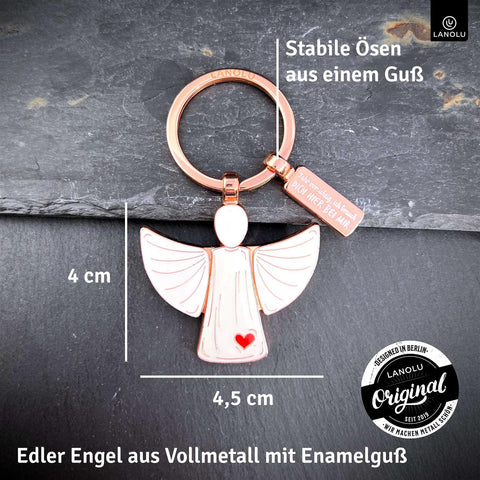 LANOLU Schlüsselanhänger Engelchen Chris - Roségold