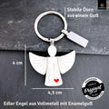 LANOLU Schlüsselanhänger Engelchen Chris - Silber