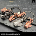 LANOLU Schlüsselanhänger Engelchen Trio - Silber/Roségold