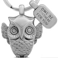 LANOLU Schlüsselanhänger Schuhu Eule - Vintage Silber
