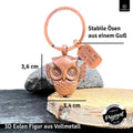 LANOLU Schlüsselanhänger Schuhu Eule - Vintage Silber