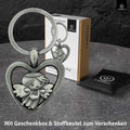 LANOLU Schlüsselanhänger Mia im Herz - Vintage Bronze