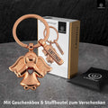 LANOLU Schlüsselanhänger Flocke - Roségold