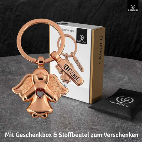 LANOLU Schlüsselanhänger Flocke - Roségold