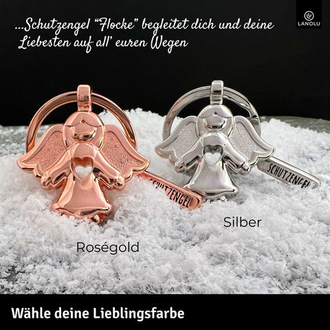 LANOLU Schlüsselanhänger Flocke - Silber