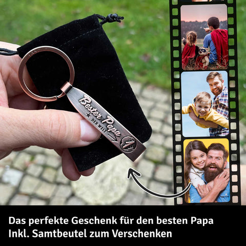 LANOLU Schlüsselanhänger Bester Papa der Welt #1 - Flaschenöffner