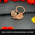 LANOLU Schlüsselanhänger Mama "Engel Flügel" - Roségold