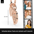 LANOLU Schlüsselanhänger "Beste Tante" Herz - Roségold