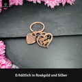 LANOLU Schlüsselanhänger "Beste Oma" Herz - Roségold