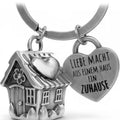 LANOLU Schlüsselanhänger "Mini-Zuhause" - Vintage Silber