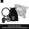 LANOLU Schlüsselanhänger Löwe "Leopold" - Schwarz