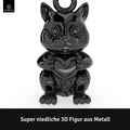 LANOLU Schlüsselanhänger Eichhörnchen "Nussknacker" - Schwarz
