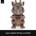 LANOLU Schlüsselanhänger Eichhörnchen "Nussknacker" - Vintage Kupfer