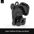 LANOLU Schlüsselanhänger Elefant "Rüsselmeister" - Schwarz