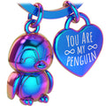 LANOLU Schlüsselanhänger Pinguin "Watschel" - Regenbogen