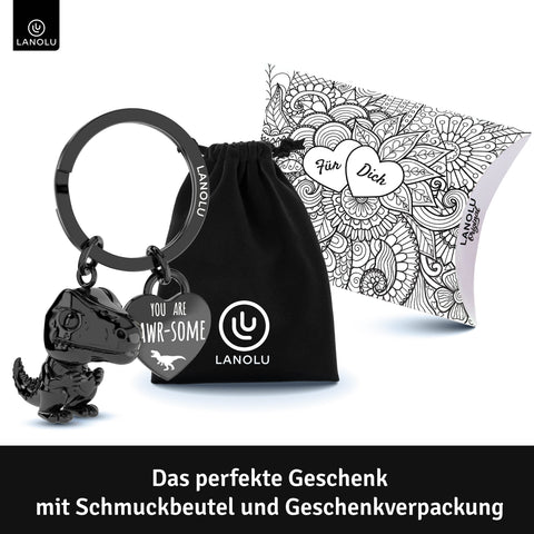 LANOLU Schlüsselanhänger T-Rex "Mini-Rex" - Schwarz