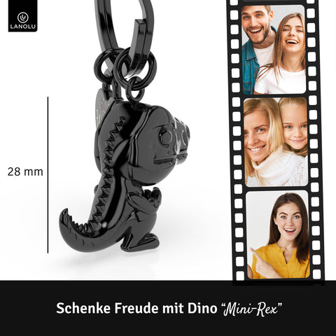 LANOLU Schlüsselanhänger T-Rex "Mini-Rex" - Schwarz