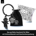 LANOLU Schlüsselanhänger Motorrad "Biker Chris" - Schwarz