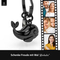 LANOLU Schlüsselanhänger Wal "Alwhales" - Schwarz