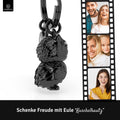 LANOLU Schlüsselanhänger Eule "Kuschelkautz" - Schwarz