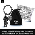 LANOLU Schlüsselanhänger Feuerwehrmann "Superhero" - Schwarz