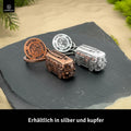 LANOLU Schlüsselanhänger Feuerwehrauto Vintage silber