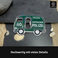 LANOLU Magnet Flaschenöffner POLIZEI-Auto "Aufmachen", grün