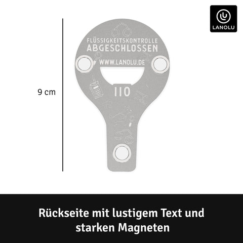 LANOLU Magnet Flaschenöffner POLIZEI-Kelle "Aufmachen"