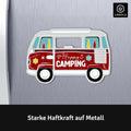 LANOLU Magnet Flaschenöffner Campingbus "Happy Camping"