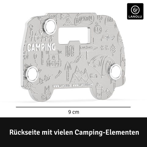LANOLU Magnet Flaschenöffner Campingbus "Happy Camping"