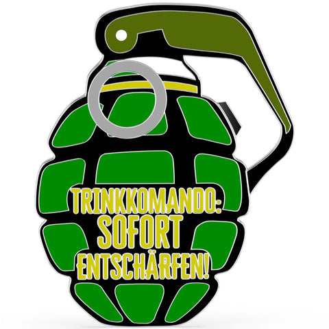 LANOLU Magnet Flaschenöffner Granate Trinkkomando