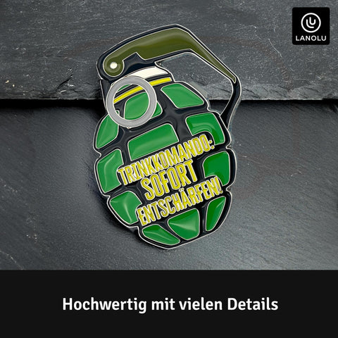 LANOLU Magnet Flaschenöffner Granate Trinkkomando
