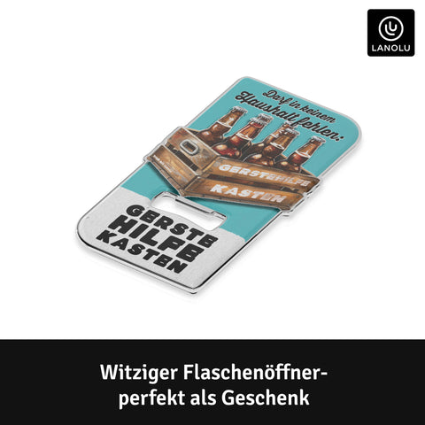 LANOLU Magnet Flaschenöffner Gerste Hilfe Kasten