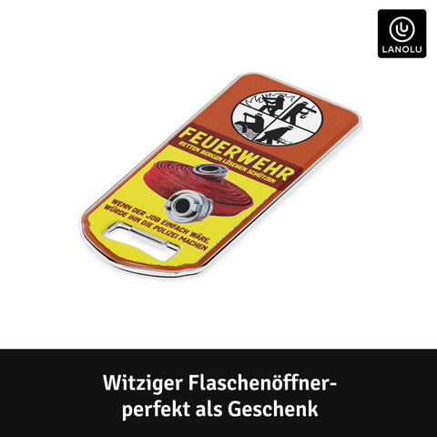 LANOLU Magnet Flaschenöffner Feuerwehr