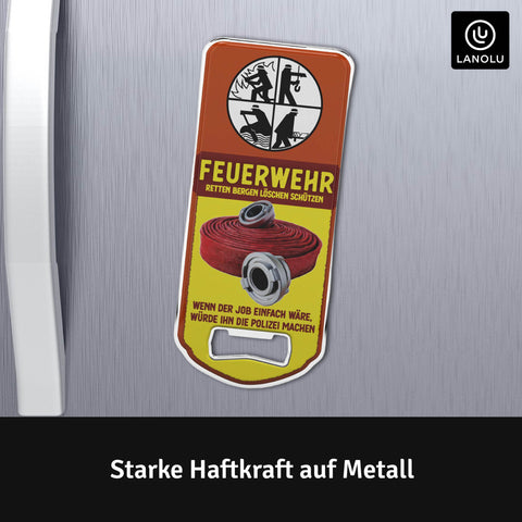 LANOLU Magnet Flaschenöffner Feuerwehr