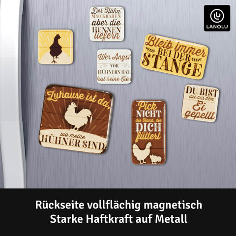 LANOLU Puzzle Magnetset 7 teilig Hühnerstall