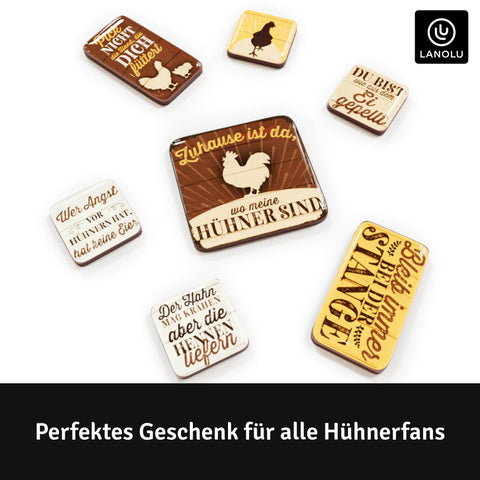 LANOLU Puzzle Magnetset 7 teilig Hühnerstall