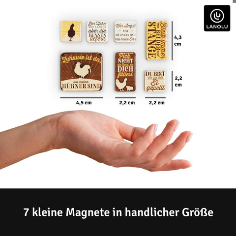 LANOLU Puzzle Magnetset 7 teilig Hühnerstall