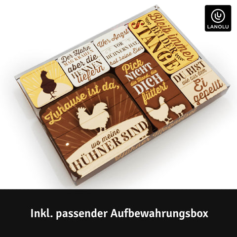 LANOLU Puzzle Magnetset 7 teilig Hühnerstall