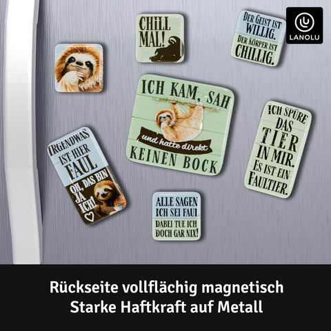 LANOLU Puzzle Magnetset 7 teilig Faultier Magnetset