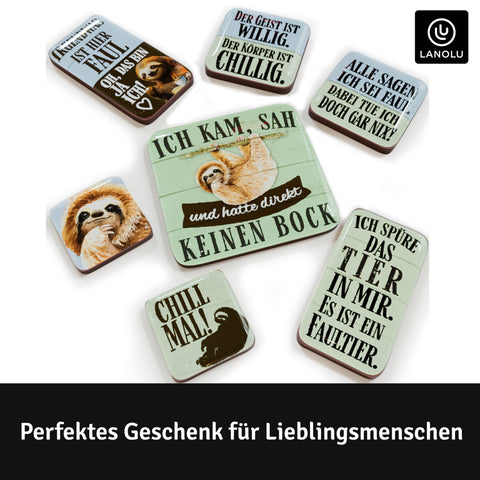 LANOLU Puzzle Magnetset 7 teilig Faultier Magnetset