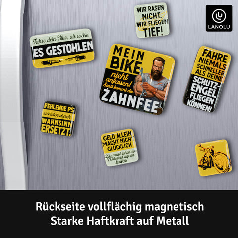 LANOLU Puzzle Magnetset 7 teilig Biker Magnetset
