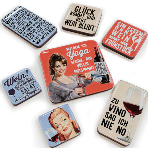 LANOLU Puzzle Magnetset 7 teilig Wein Magnetset