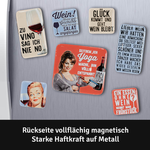 LANOLU Puzzle Magnetset 7 teilig Wein Magnetset