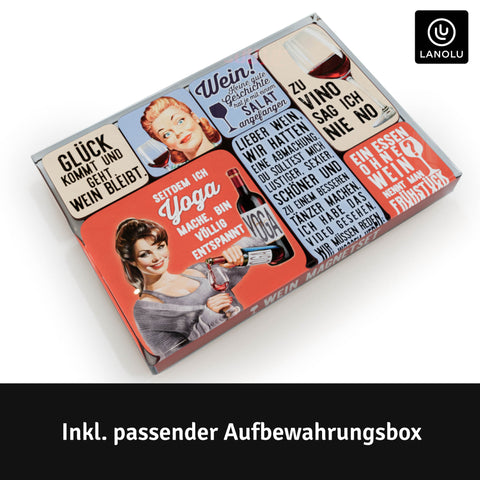 LANOLU Puzzle Magnetset 7 teilig Wein Magnetset
