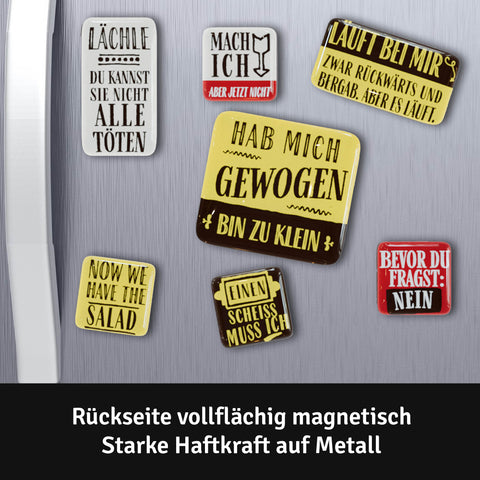LANOLU Puzzle Magnetset 7 teilig mit lustigen Sprüchen