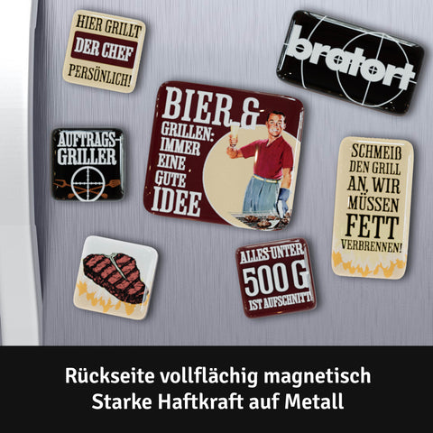 LANOLU Puzzle Magnetset 7 teilig Grill