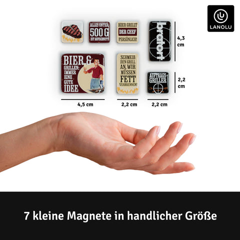 LANOLU Puzzle Magnetset 7 teilig Grill
