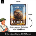 Blechschild Ab hier bitte lächeln
