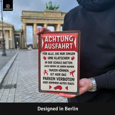 Blechschild Achtung Ausfahrt
